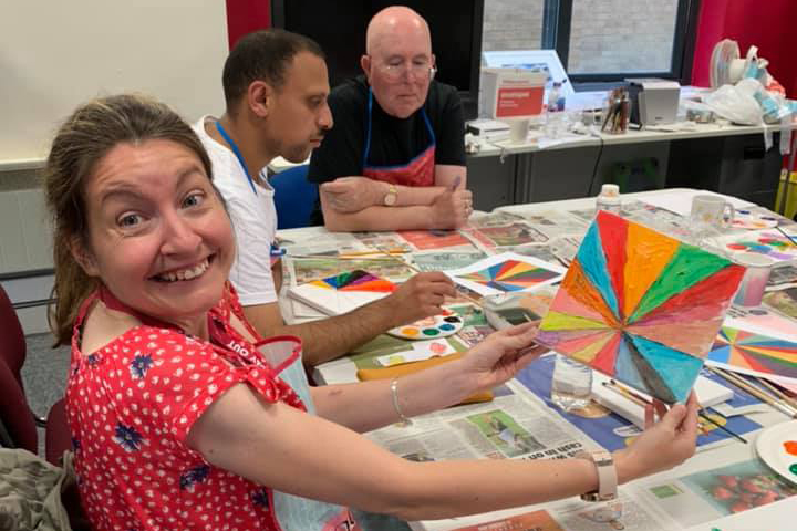 Mencap service users creating art