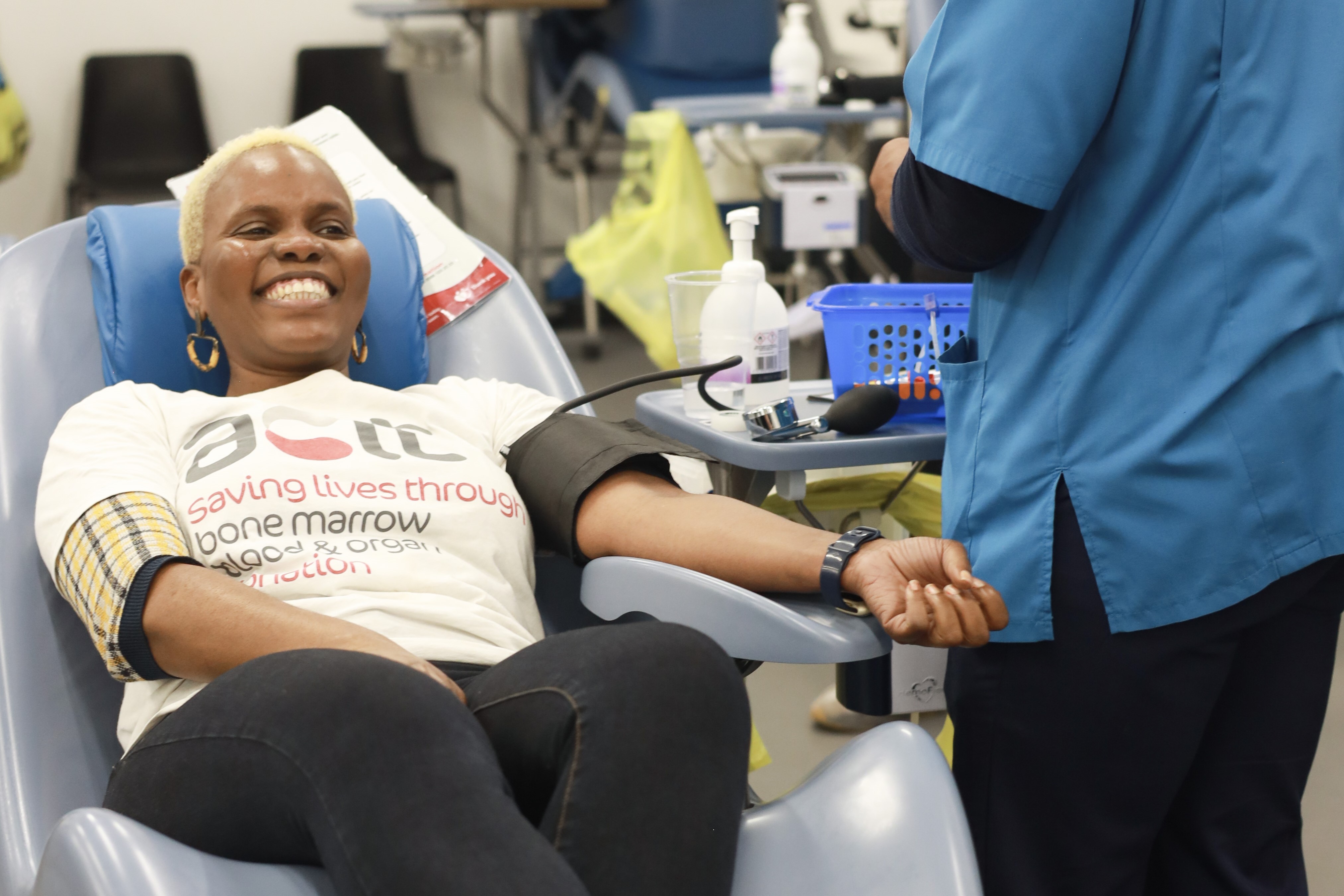 Pilotl;ight Partner Charity ACLT_A person laying down giving blood