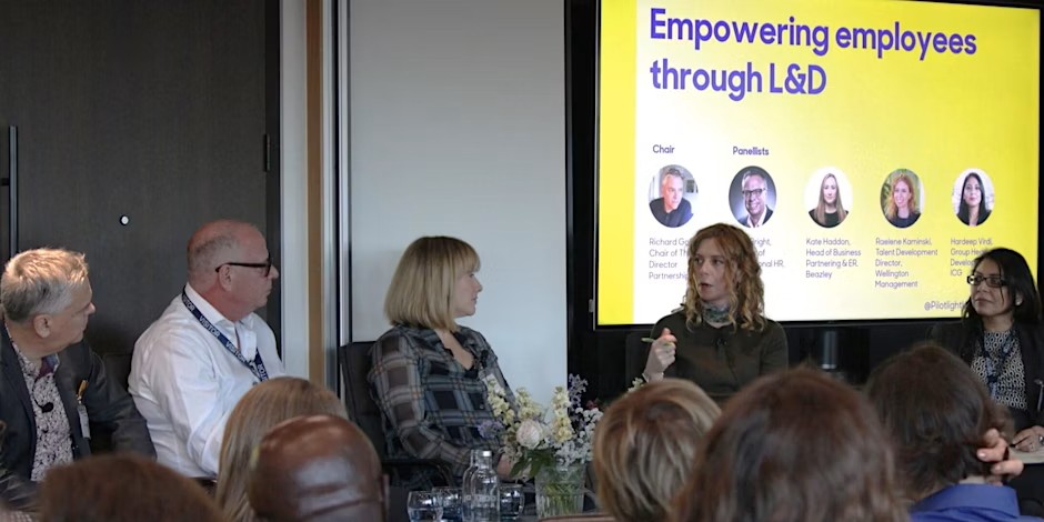 conference platform with people speaking
