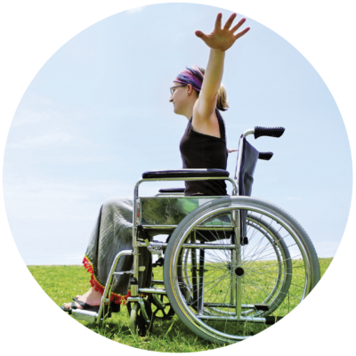 A person in a wheelchair