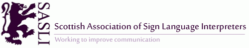 Scottish Association of Sign Language Interpreters (SASLI) logo